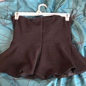 Peplum strapless top